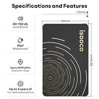 Traceur GPS intelligent Wi-Fi ISOOCO, le cadeau d'anniversaire idéal, compatible iOS, localisateur FindMy, puce de clé en plastique, vente en gros