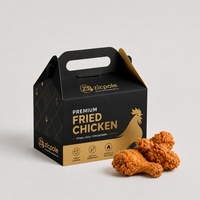 Boîte en carton kraft biodégradable imprimée sur mesure en gros, emballage pour frites à emporter, restauration rapide