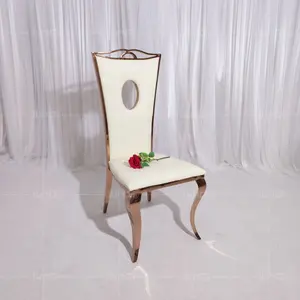 Популярная распродажа, Золотая или серебряная мебель для дома, формальный современный 4 стула, набор для столовой из нержавеющей стали, обеденный Свадебный Банкетный стул