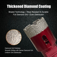 Foret diamanté brasé sous vide à motif aléatoire pour béton et maçonnerie TigTool Ultra Sharp, lisse et longue durée de vie