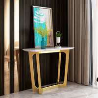 Meubles de salon Xuanzhen, table console en marbre, table console moderne pour entrée, table console de luxe en acier inoxydable à vendre