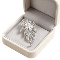 Bros Bunga Berlapis Logam Elegan Sederhana dan Serbaguna, Desain Unik untuk Wanita, Aksesoris Corsage Model B187 untuk Pemakaian Sehari-hari