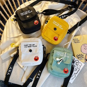 Sac à bandoulière tendance pour étudiante, sac à main décontracté en toile, sac messager extérieur pour téléphone, sac à bandoulière zippé pour filles - Product Image 1