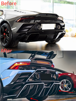 Pour Lamborghini Huracan EVO Aulen-a Style Diffuseur de pare-chocs arrière en fibre de carbone sèche Kit carrosserie préimprégné