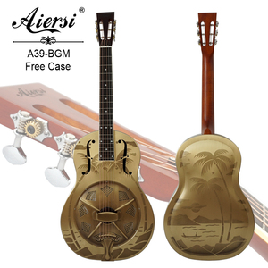 <span class=keywords><strong>Guitarra</strong></span> Acústica de Blues Vintage con Resonador de Metal de una Sola Vía, Marca Aiersi, Precio Mayorista, en Venta - Product Image 1