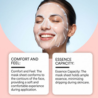 Masque facial hydratant au collagène, au rétinol et à l'acide hyaluronique pour les soins quotidiens du visage, masque en feuille anti-âge hydratant