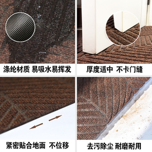 EIFFEL HOME Commercial <b>Doormat</b> Cross Border <b>Custom</b> Tire Pattern PVC Anti-Slip Lightweight Gray Red Wine Red Coffee Color HW Mat - Product Image 2