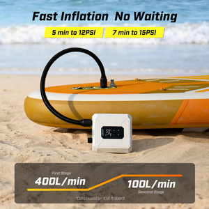 Pompe à air électrique pour <span class=keywords><strong>paddle</strong></span> board 20 PSI, pompe à air SUP portable, <span class=keywords><strong>gonfleur</strong></span> rapide pour <span class=keywords><strong>paddle</strong></span> board gonflable, kayaks, bateaux et matelas pneumatiques - Product Image 4