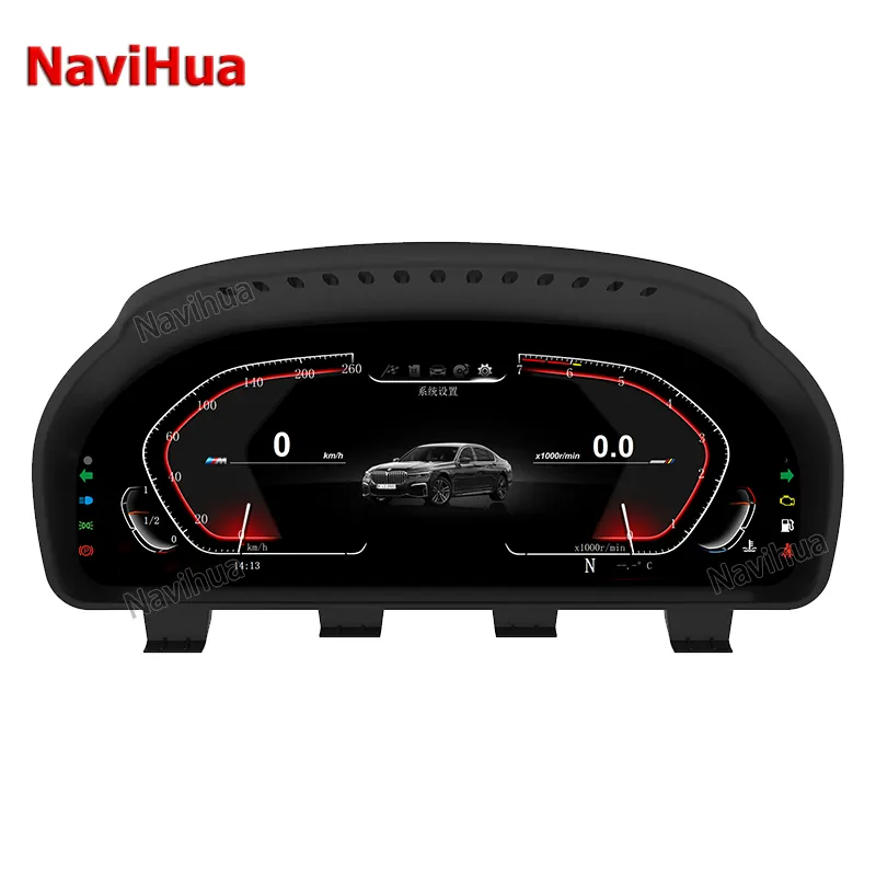 NAVIHUA Linux System Auto Meter 12.3 Inch Car Speedometer For BMW F10 5/6/7 Series NBT 2013-2017 Car Digital Instrument Cluster