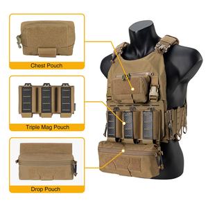 Gilet tactique avec poche latérale, poche de poitrine et triple poche pour chargeur, camouflage, libération rapide, ensemble de gilet découpé au laser - Product Image 5