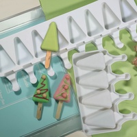 Sans BPA vente chaude cuisine outil de cuisson Triangle Silicone crème glacée moule jus Popsicle moule pour cadeaux de noël