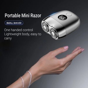 Portable Electric Shaver for Men Cordless Travel Shavers Digital Display Mini Dual Blade Rechargeable Electric Razor Gifts - Product Image 6