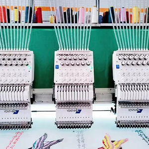 Mesin Bordir Datar Kecepatan Tinggi Yonthin 9 Jarum 22 Kepala Mesin Bordir Komputerisasi Kecil untuk Dijual - Product Image 1