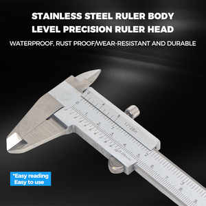Calibrador <span class=keywords><strong>Vernier</strong></span> Analógico de Bloque Abierto de 150x0.05mm <span class=keywords><strong>para</strong></span> Mediciones de Diámetro Exterior, Interior, Profundidad y Escalonamiento - Product Image 3