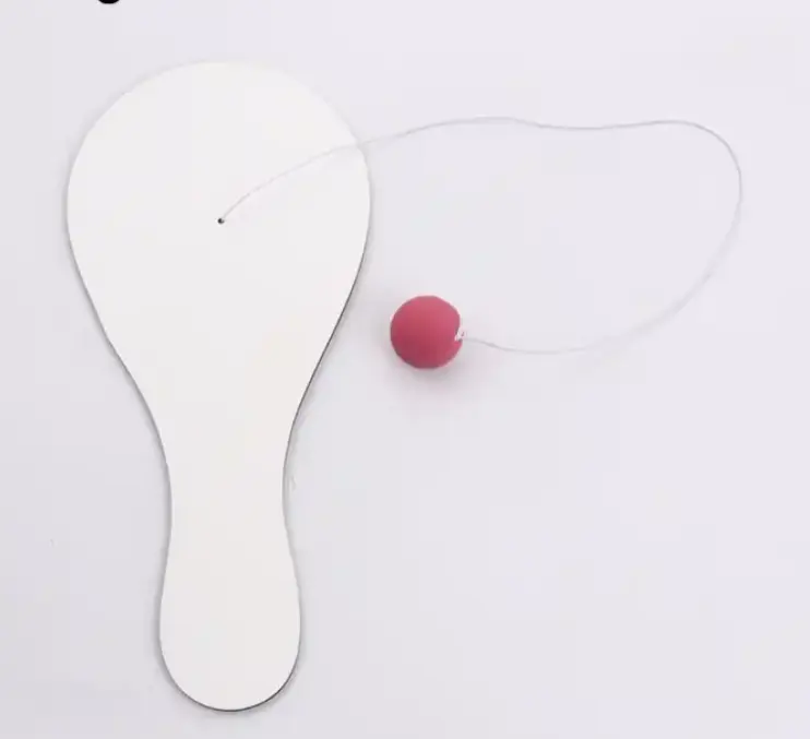 RubySub Mini Paddle Ball gioco giocattolo sublimazione vuoto MDF racchette Paddle con Paddle palline