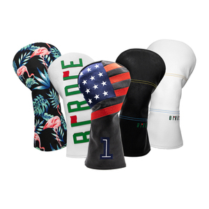 Precio de fábrica Golf Head Covers Golf Wood Cover Custom Pu Leather Driver Headcover Animal Black Golf Driver Cover - Product Image 4