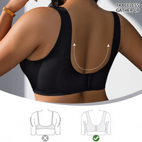 Soutien-gorge sans armatures push-up respirant à fermeture latérale pour femme, grande taille, anti-affaissement, effet liftant, marque privée, vente en gros