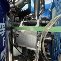 Compresseur d'air à vis portable à moteur diesel 185 CFM avec PLC et pompe