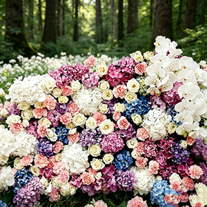 Thick Dense <b>Flower</b> <b>Wall</b> <b>Panel</b> For Wedding Photo Area Ceremony Backdrop And Banquet Decor - Product Image 4