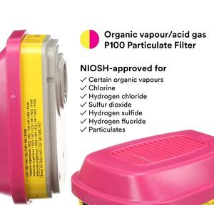 Kartrid/Filter Respirator P100 60923 1 Pasang Membantu Melindungi dari Uap Organik, Gas Asam, dan Partikulat - Product Image 2