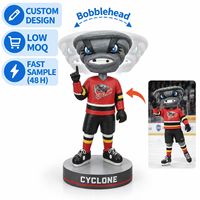 Figurine personnalisée en résine de mascotte de hockey bobblehead, article promotionnel pour arène de glace, cadeau pour billet de saison, souvenir de ligue