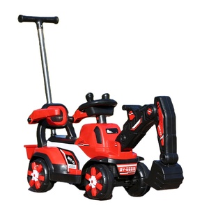 Auto <span class=keywords><strong>Elettrica</strong></span> Economica per Bambini, Veicolo da Costruzione a 4 Ruote con Maniglia di Spinta - Product Image 1