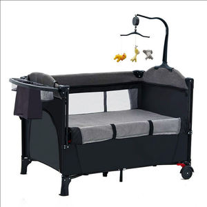 Cuna Portátil Multifuncional para Bebés Recién Nacidos, Plegable, con Fundas de Asiento Manuales, Ruedas de Plástico Duraderas, Suministros para Bebés - Product Image 3