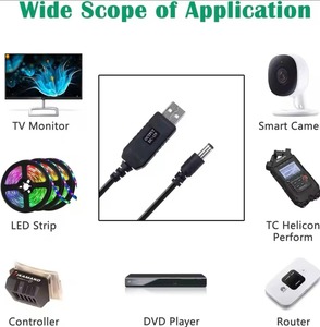 Connecteur de câble WiFi à Powerbank DC 5V à 12V Câble <span class=keywords><strong>USB</strong></span> Convertisseur Boost <span class=keywords><strong>Cordon</strong></span> élévateur pour routeur Wifi Modem Ventilateur Haut-parleur - Product Image 4