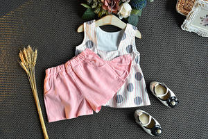 Productos de Alta Calidad Más Vendidos, Conjunto de Ropa de Verano sin Mangas para Bebé Niña, Lavable, de Proveedor Chino - Product Image 3