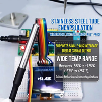 Sensor Suhu Digital Ds18b20 Stainless Steel Tahan Air67 DS18B20 dengan Konektor RJ9 4p4C
