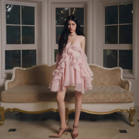 Robe Halter à Volants Fluide de Style Français, Inspirée des Designs Tendance, Très Vendue