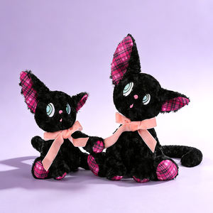 Divertente Peluche Gatto Nero - Giocattolo Antistress Ricamato Super <span class=keywords><strong>Morbido</strong></span> per Bambini e Regalo per Bambini - Product Image 2