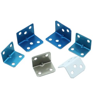 Staffa a L in Metallo per Mensole Angolari, Supporto per Mensole in Legno, Connettore in Acciaio Inox, Accessori per Mobili - Product Image 1