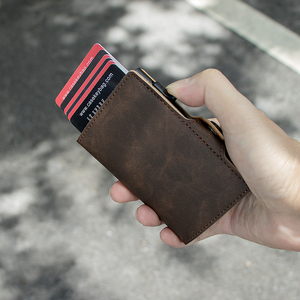 Factory Wholesale Luxury <b>Smart</b> <b>Wallet</b> Billetera Inteligente Para Hombre Gps Antitheft RFID Blocking Credit Card Popup Card - Product Image 2