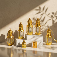 Grosir Pabrik Botol Minyak Parfum Oud Kaca Mini Mewah 3ml 6ml 12ml Botol Kaca Berkualitas Tinggi dengan Tutup Ulir OEM/ODM