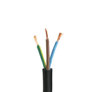 多芯软电缆h07rn-f橡胶电缆低压450/750V 3芯0.75毫米1毫米1.5毫米铜h05rn-f