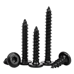 Countersunk Hex Socket <b>Self</b> <b>Tapping</b> <b>Screws</b> Stainless Steel 304 <b>Black</b> Nickel Plated Grade 8.8 M4 M5 for Panel Assembly - Product Image 5