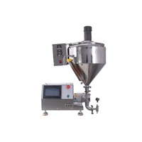 Machine de remplissage et de mélange de sauce chocolatée avec fonction de chauffage et de conservation de la chaleur intégrée, pour emballages en tubes de verre/plastique