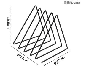 Bắc Âu tối giản tam giác rèn sắt máy tính để bàn kệ sách văn phòng sáng tạo máy tính để bàn cuốn sách đứng Tạp Chí Lưu trữ báo giá - Product Image 6