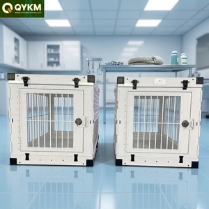 Cage pliable extra-large en aluminium pour <span class=keywords><strong>chien</strong></span>, cage pour animaux de compagnie pliable, pour deux chiens, empilable, pour intérieur, extérieur et voyage - Product Image 1