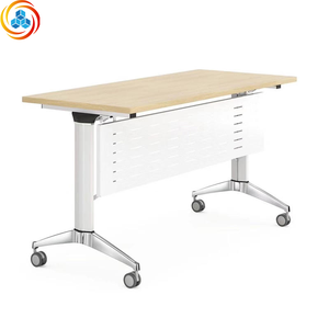 Factory Whole Sale Steel <b>Folding</b> <b>Table</b> With Wheels Training <b>Table</b> Large Conference Room Combination Meeting <b>Table</b> Good Price - Product Image 2