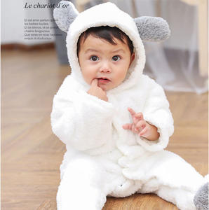 Barboteuse à manches longues, vêtements d'hiver en coton, couleur unie, personnalisés, vente en gros, - Product Image 5