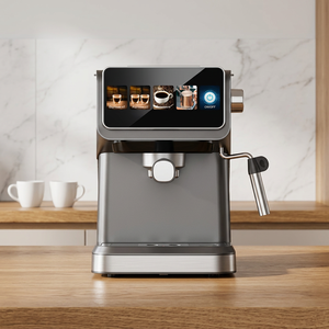 เครื่องชงกาแฟอัตโนมัติ สแตนเลสสตีล 15 บาร์ หน้าจอสัมผัสดิจิตอล ถังน้ำ 1.8 ลิตร 1500 วัตต์ เครื่องทำเอสเพรสโซ่สำหรับใช้ในบ้าน - Product Image 1