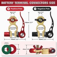 1 Paire de Connecteurs de Batterie en Laiton M8x25mm, Embouts de Câble de Batterie à Vis, Connecteur à Décrochage Rapide pour Automobile, Vente Directe Usine