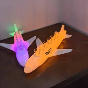 Vassoio Luminoso a LED a Forma di Aeroplano |   Bicchiere da shot a forma di aereo ricaricabile con cambio colore per discoteche, bar, decorazioni per feste VIP - Product Image 2