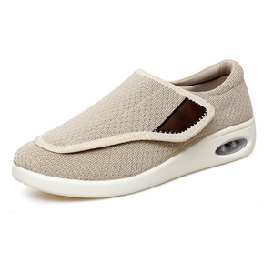 Customized Women's Comfortable Breathable Mesh Shoes Flying Woven Lightweight <strong>Hook</strong> and Loop 3cm Wedge <strong>Heel</strong> Lazy Shoe Fashion - Product Image 2