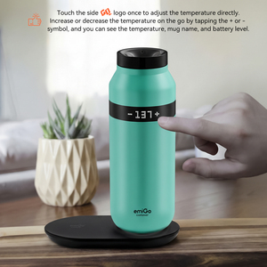 EmiGo - Taza de Viaje Inteligente de Acero Inoxidable de 475 ml (16 oz), Resistente al Calor, con Control de Temperatura, para Regalos de Aniversario - Product Image 3