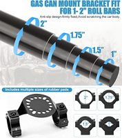 Kit de Montaje para Bidón de Gasolina de Aluminio y Acero Inoxidable con Recubrimiento en Polvo, Compatible con Rotopax/Fuelpax, Universal para UTV, ATV, Jeep