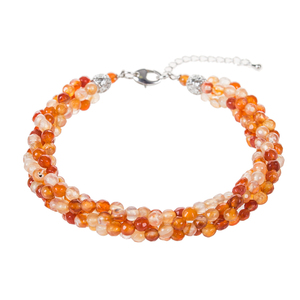 Pulsera de Ágata Natural de 3 Filas WENCHI, Colección de Piedras Preciosas Sueltas - Product Image 4