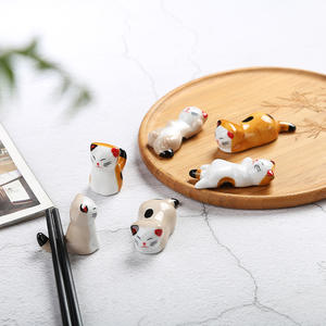 Japanse schattige kattenontwerpen keramische eetstokjeshouder eettafel gepersonaliseerde eetstokjeskussen restaurantdecoratie ornamenten - Product Image 3